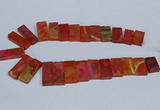 CTD2666 Top drilled 14*27mm - 16*42mm rectangle agate jasper beads