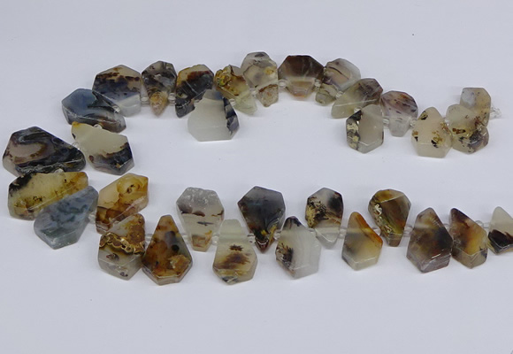 CTD2732 Top drilled 15*20mm - 25*35mm freeform montana agate beads