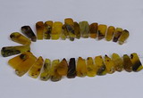 CTD2740 Top drilled 15*35mm - 18*40mm freeform agate beads