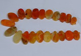 CTD2744 Top drilled 18*25mm - 22*40mm freeform agate beads