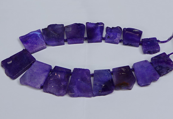 CTD2755 Top drilled 25*30mm - 35*45mm freeform agate beads