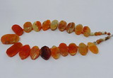 CTD2781 Top drilled 15*25mm - 25*40mm oval agate gemstone beads