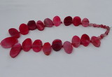 CTD2783 Top drilled 15*25mm - 25*40mm oval agate gemstone beads