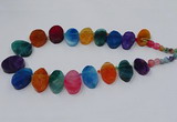 CTD2786 Top drilled 15*25mm - 25*40mm oval agate gemstone beads