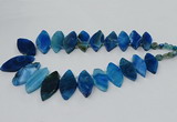 CTD2792 Top drilled 15*30mm - 25*45mm marquise agate gemstone beads