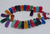 CTD2801 Top drilled 15*35mm - 20*40mm freeform agate gemstone beads