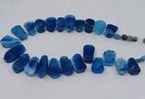 CTD2807 Top drilled 15*30mm - 20*40mm freeform agate gemstone beads