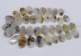 CTD2825 Top drilled 15*25mm - 25*35mm freeform Montana agate beads