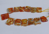 CTD2832 Top drilled 25*30mm - 35*45mm freeform agate beads