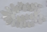 CTD2859 Top drilled 15*20mm - 22*50mm sticks quartz beads