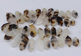 CTD2870 Top drilled 12*25mm - 18*45mm sticks Montana agate beads