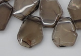 CTD301 Top drilled 15*20mm - 20*25mm freeform smoky quartz beads