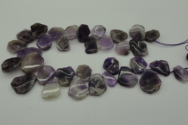 CTD304 Top drilled 15*20mm - 20*25mm freeform dogtooth amethyst beads