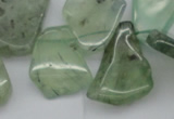 CTD305 Top drilled 15*20mm - 20*25mm freeform green rutilated quartz beads