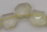 CTD310 Top drilled 15*18mm - 18*20mm faceted freeform lemon quartz beads