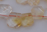 CTD315 Top drilled 15*18mm - 18*20mm faceted freeform citrine beads