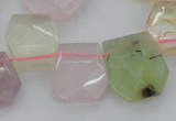 CTD317 15*18mm - 18*20mm faceted freeform multicolor quartz beads