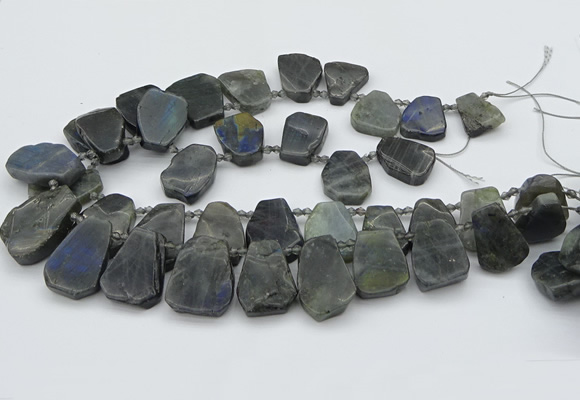 CTD334 Top drilled 15*20mm - 25*30mm freeform labradorite beads