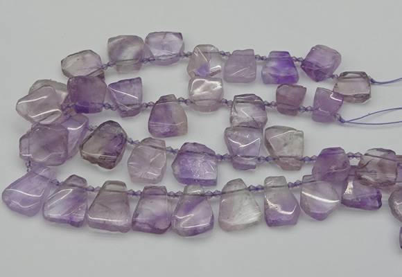 CTD336 Top drilled 15*20mm - 25*30mm freeform amethyst beads