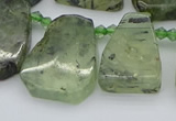 CTD337 Top drilled 15*20mm - 25*30mm freeform green rutilated quartz beads