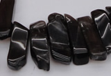 CTD350 Top drilled 10*28mm - 10*50mm wand smoky quartz beads