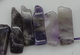 CTD351 Top drilled 10*28mm - 10*50mm wand dogtooth amethyst beads