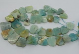 CTD3512 Top drilled 15*20mm - 25*30mm freeform amazonite beads