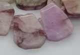 CTD3536 Top drilled 15*20mm - 25*30mm freeform pink kunzite beads