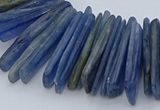 CTD3585 Top drilled 2*15mm - 5*40mm sticks blue kyanite beads