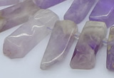 CTD3587 Top drilled 10*20mm - 12*40mm sticks lavender amethyst beads