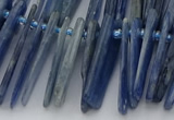 CTD3595 Top drilled 2*15mm - 5*40mm sticks blue kyanite beads