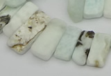 CTD3599 Top drilled 8*15mm - 10*30mm sticks natural larimar beads