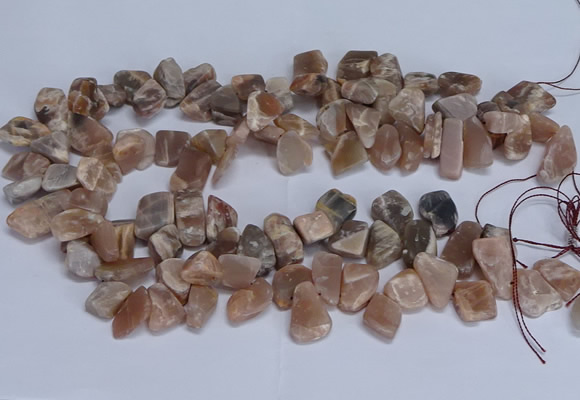 CTD3607 Top drilled 10*14mm - 13*18mm nuggets moonstone beads