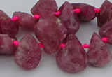 CTD3626 Top drilled 10*15mm - 15*20mm freeform pink tourmaline beads