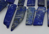 CTD3654 Top drilled 6*15mm - 10*25mm sticks lapis lazuli beads