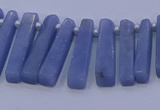 CTD3694 Top drilled 6*15mm - 8*35mm sticks blue angel skin gemstone beads