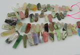 CTD3698 Top drilled 10*20mm - 12*40mm sticks mixed gemstone beads