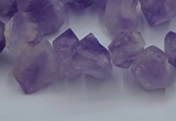 CTD3705 Top drilled 5*8mm - 15*20mm faceted nuggets amethyst beads