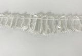 CTD3720 Top drilled 8*20mm - 10*50mm sticks white crystal beads