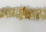 CTD3724 Top drilled 8*20mm - 10*50mm sticks citrine gemstone beads