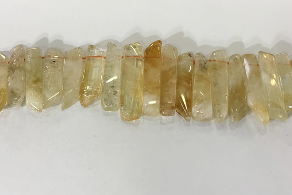 CTD3724 Top drilled 8*20mm - 10*50mm sticks citrine gemstone beads