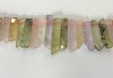 CTD3728 Top drilled 8*20mm - 10*50mm sticks mixed quartz beads