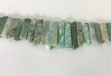 CTD3735 Top drilled 8*20mm - 10*50mm sticks amazonite gemstone beads