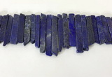 CTD3740 Top drilled 8*20mm - 10*50mm sticks lapis lazuli beads