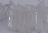 CTD375 Top drilled 6*25mm - 8*35mm sticks white crystal beads