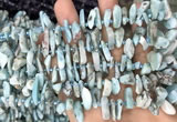 CTD3757 15.5 inches 4*8mm - 8*18mm sticks larimar gemstone beads