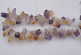 CTD376 Top drilled 15*20mm - 18*25mm nuggets amethyst & citrine beads