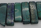 CTD385 Top drilled 10*20mm - 12*50mm wand chrysocolla beads