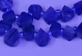 CTD3856 Top drilled 8*10mm - 10*12mm freeform blue kyanite beads