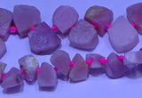 CTD3857 Top drilled 8*10mm - 10*12mm freeform pink opal beads